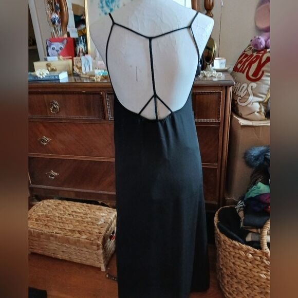 Nasty Gal Black Slip Dress with Spaghetti Straps Size XS - Picture 4 of 6